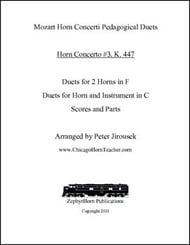 Mozart Horn Concerti Pedagogical Duets P.O.D. cover